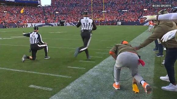 NFL coach hit with bizarre punishment after comical collision with ref in  win over Chiefs - NewsBreak