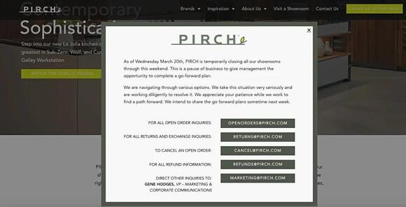 Pirch’s Luxury Vendors, Customers Fuming Over Chain’s ‘Pause of Business’