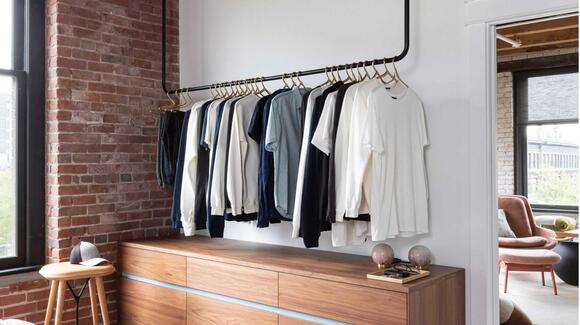 Kim Kardashian's Walk-In Closet Features a Chic Clothes Rail That Can ...