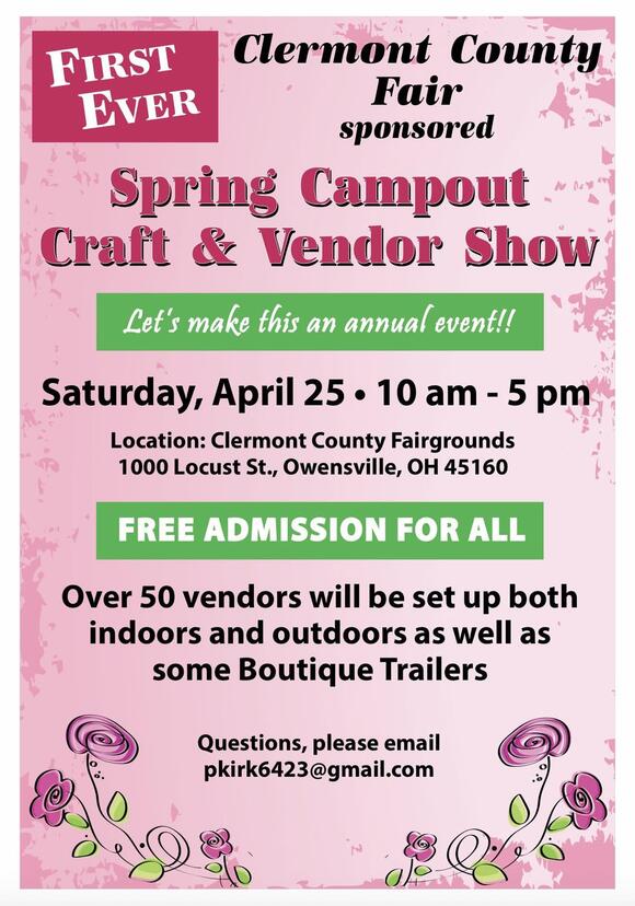 Annual Spring Campout and Craft Show at Clermont County Fairgrounds ...