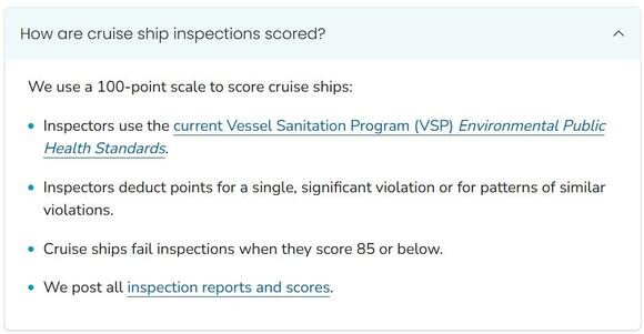 Five Cruise Ships Scored “100” on Their Health Inspections This Year ...