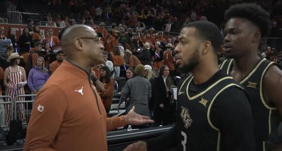 Texas basketball coach calls UCF classless for 'horns down' gesture ...