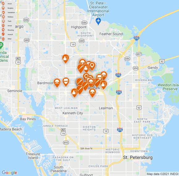 Pinellas Park crime map check your neighborhood safety News Break