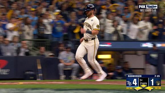 William Contreras and Garrett Mitchell's Back-to-Back Singles Drive in Two Runs, Trimming Brewers’ Deficit vs Rays