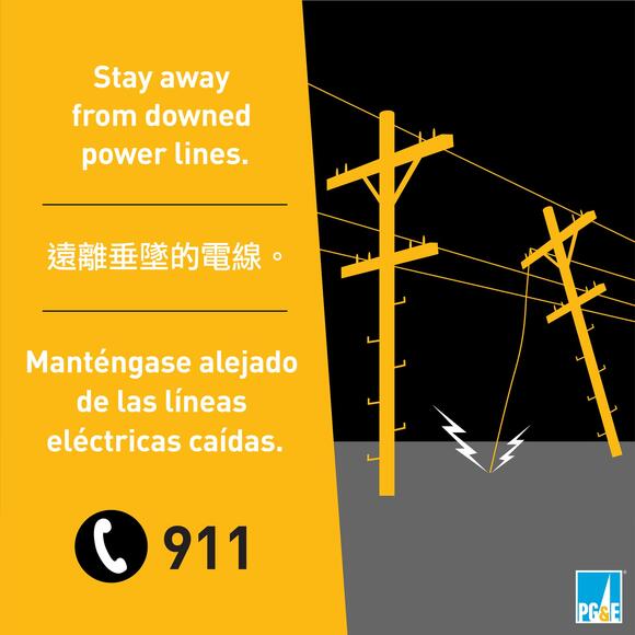 PG&E warns to stay away from downed power lines - NewsBreak