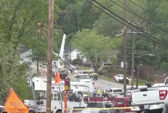 Four of six linemen struck by city dump truck while repairing power ...