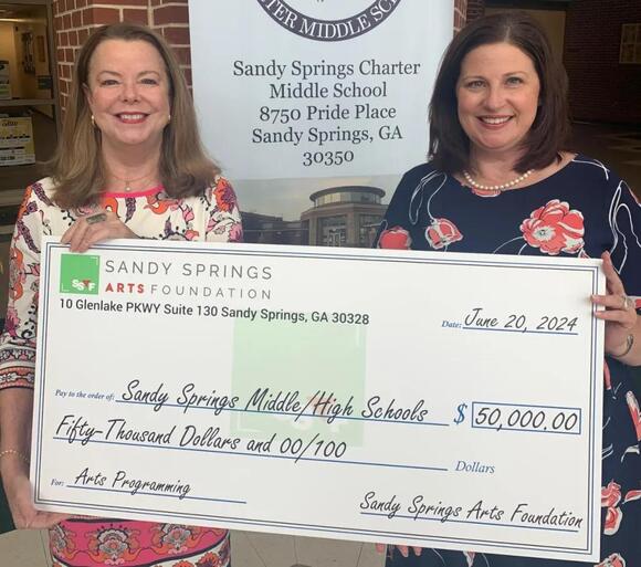 Sandy Springs Arts Foundation donates $50,000 to public schools