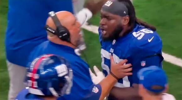 New York Giants' James Hudson Fights Everyone After Being Benched For 4  Straight Penalties [VIDEO] - NewsBreak