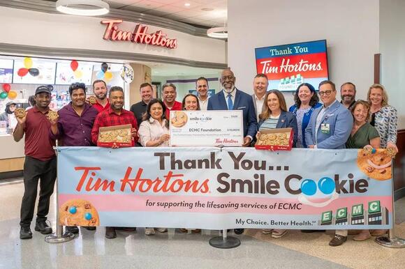 Tim Hortons Smile Cookie campaign raises $112K for ECMC - NewsBreak