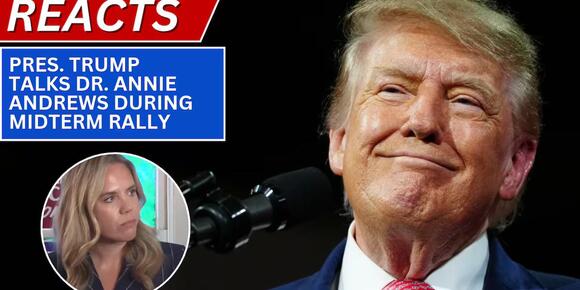 Pres. Trump speaks about Dr. Annie Andrews during Upstate midterm rally