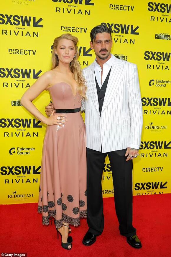 Blake Lively's male co-star looks VERY nervous as she appears to make a ...