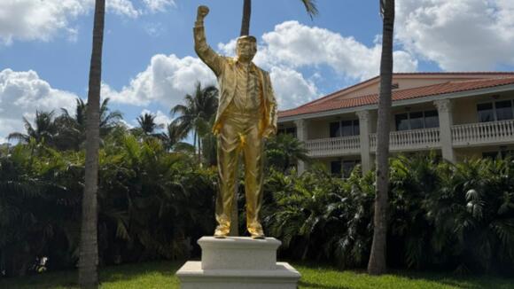 Giant gold ‘Don Colossus’ statue debuts - NewsBreak