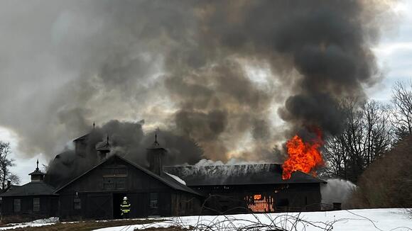 Barn destroyed in Dutchess County fire as crews battle hours‑long blaze ...