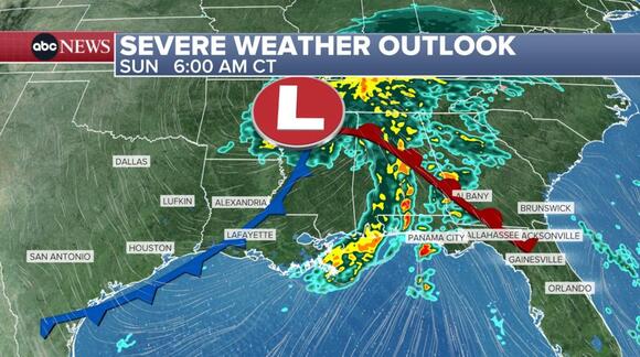 Powerful storm system across South may bring tornadoes, large hail ...