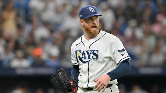 Rays ace Drew Rasmussen's reaction to Nick Martinez starting Game 1 of World Series