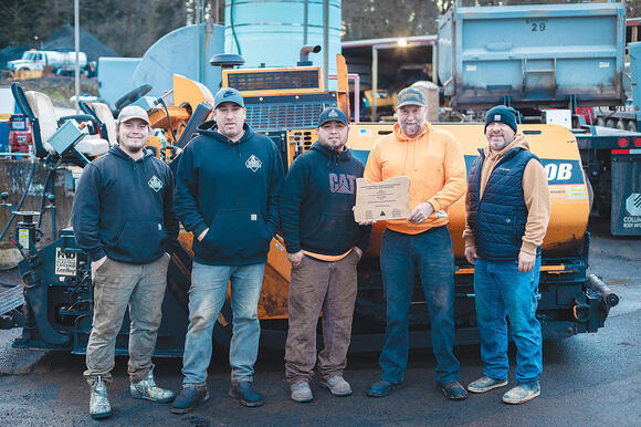 Paving crew receives award