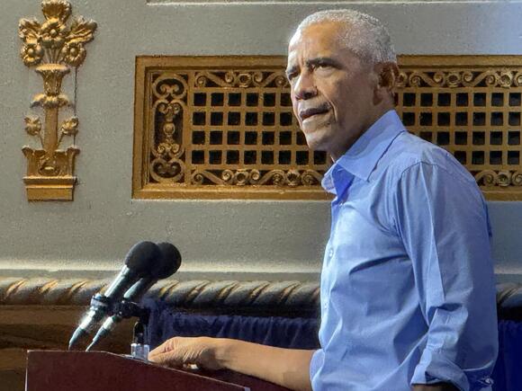 Former President Obama visits Cleveland to boost Democratic candidates