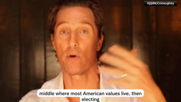 Matthew McConaughey urges support for independent candidates in midterms