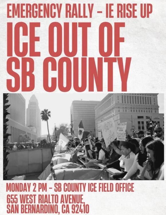 Anti-ICE rally planned in front of San Bernardino ICE office - NewsBreak