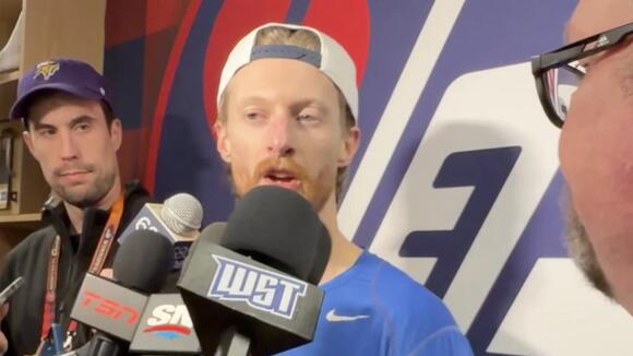 Kyle Connor drops a loaded Jets comment after Connor Hellebuyck trade