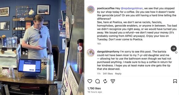 Leftist NYC Coffee Shop Bans House Democrat In Shock Social Media Post ...