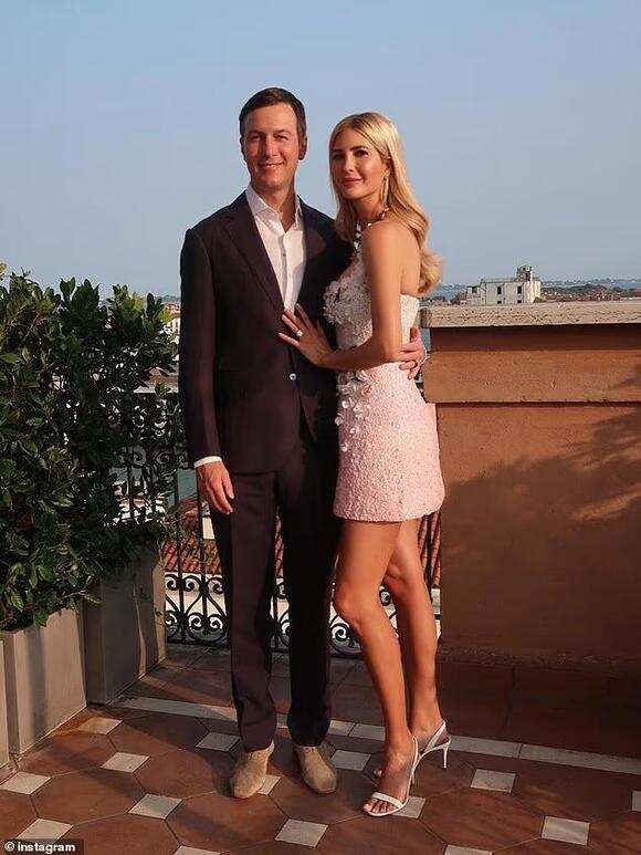 ivanka trump dress bezos wedding is pretty in pink at Lauren Snchez and Jeff Bezos' Ivanka Trump sparks security fears