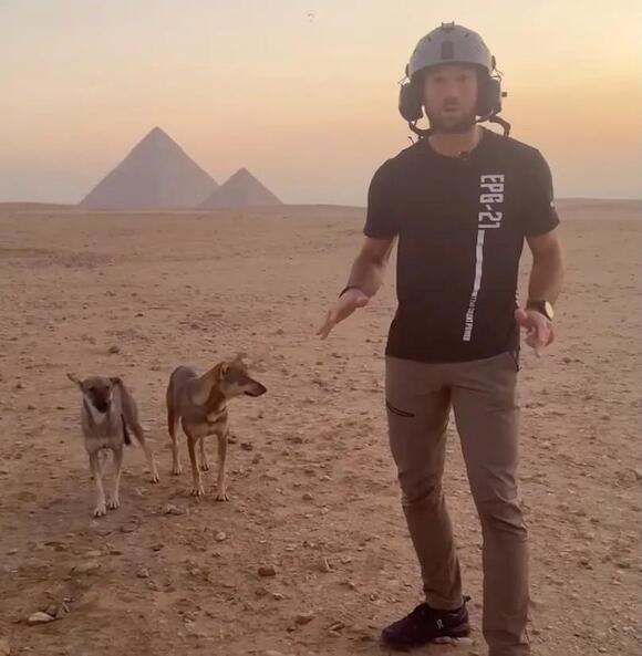 Jawdropping video shows barking dog on top of Great Pyramid of Giza in