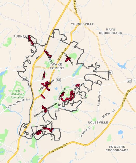 Road resurfacing starting along North Franklin Street, Groveton Trail and Jaffiley Court