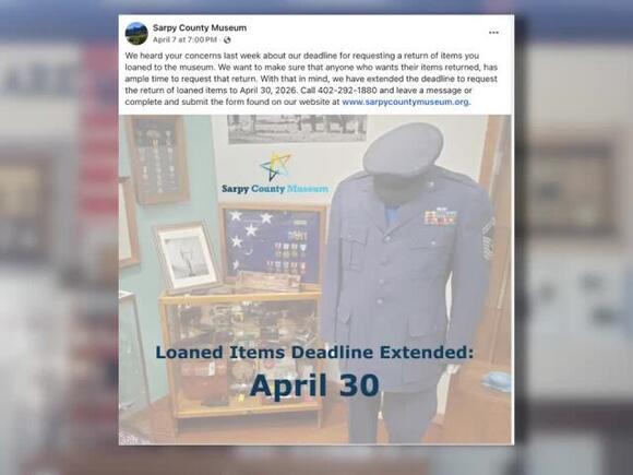 Sarpy County Museum extends the deadline to request the return of ...