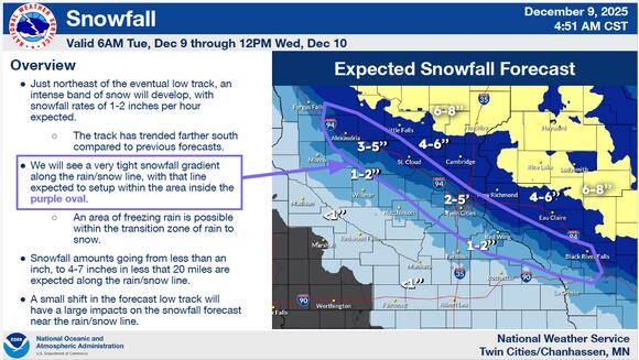 Tuesday snow forecast coming into focus - NewsBreak
