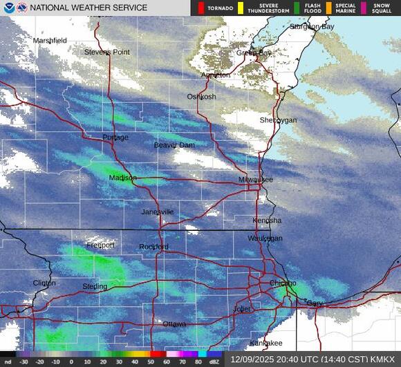 More than 20 Wisconsin counties are under a winter storm warning on Dec ...