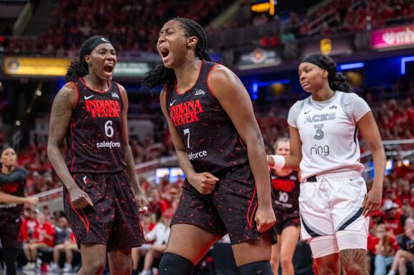 Aliyah Boston, Kelsey Mitchell lead Fever past Aces 90-83 to even series  and set up decisive Game 5 - NewsBreak