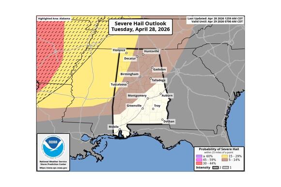 Severe Storms May Bring Tornadoes, Large Hail, & Damaging Winds to ...