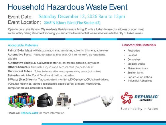 Free hazardous waste drop-off on Dec. 12 - NewsBreak