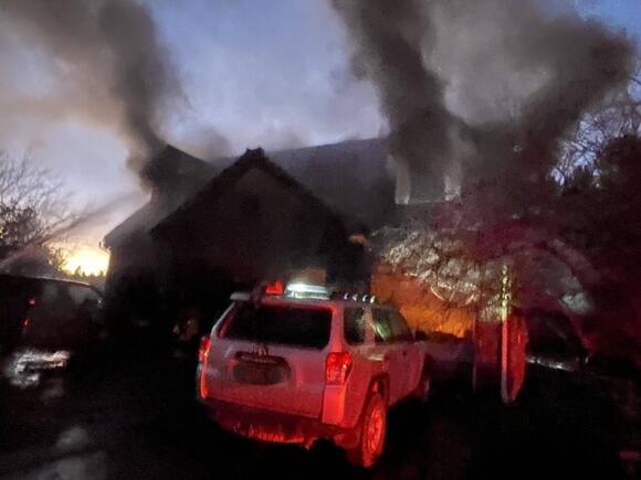 Franktown house fire Monday closing portions of Deerpath Road ...
