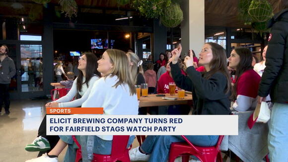 Elicit Brewing Company turned red for the Fairfield Stags watch party ...