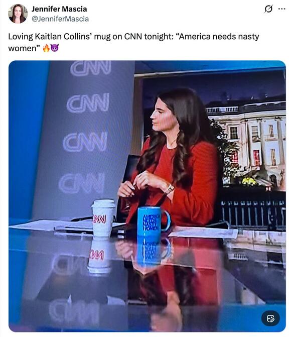Kaitlan Collins Shows Off Mug With Trump Dig - NewsBreak
