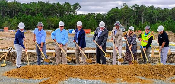 Groundbreaking for airpark shell building in Duplin County Airport ...