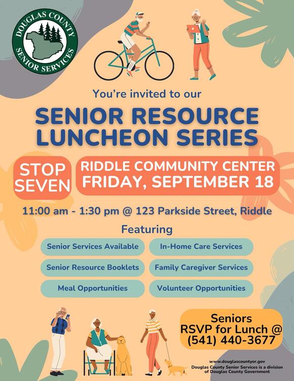 Senior resource event in Riddle on Sept. 18 - NewsBreak
