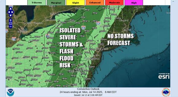 Flash flooding & severe storms possible Pennsylvania and New York ...