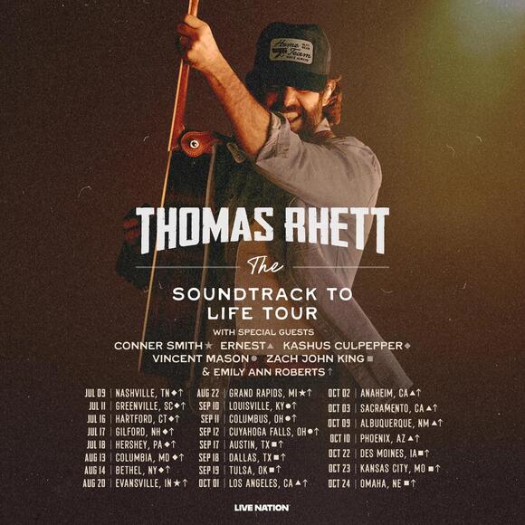 Thomas Rhett Reveals Summer Tour - 2026 Soundtrack To Life Dates ...