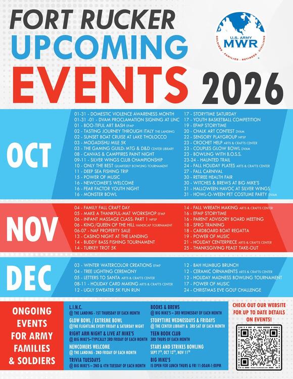 Fort Rucker MWR lists fall and winter events - NewsBreak