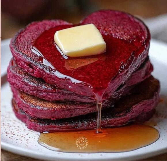 Heart Beet Pancakes Bring Bold Color and a Surprisingly Sweet Twist to ...