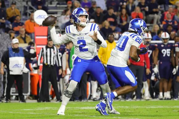 Duke QB Walker Eget returns after apparent hand injury vs. Virginia ...
