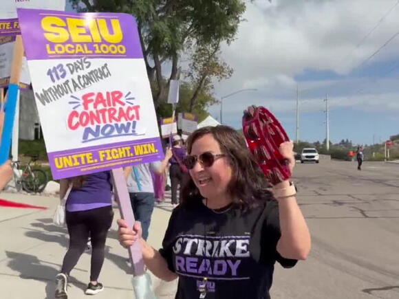 State workers in San Diego stage historic one-day strike over pay ...