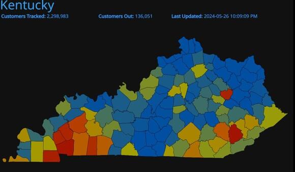 Thousands without power as storms rip through Kentucky