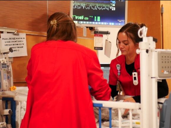 Twin nurses at Riley provide double the care to patients on the CVICU unit