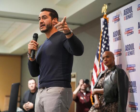 Man who heckled El-Sayed is son of Republican adviser who was paid for ‘influencer marketing’