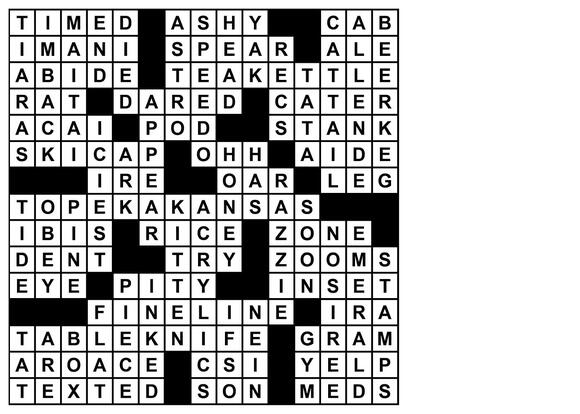 Puzzle solutions for Friday, March 3, 2023
