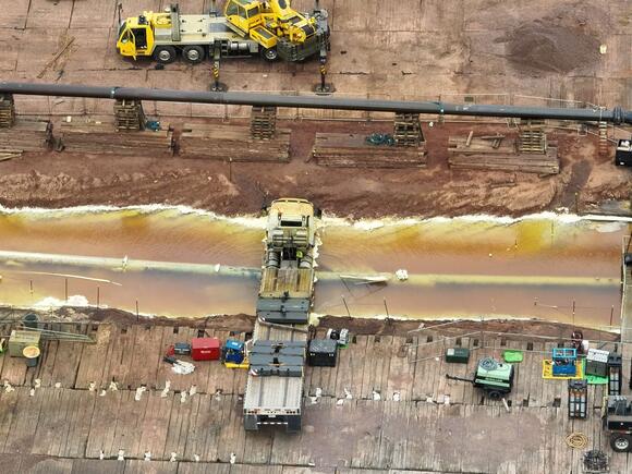 Enbridge temporarily halts work on Line 5 reroute after 1.3M gallon gas ...